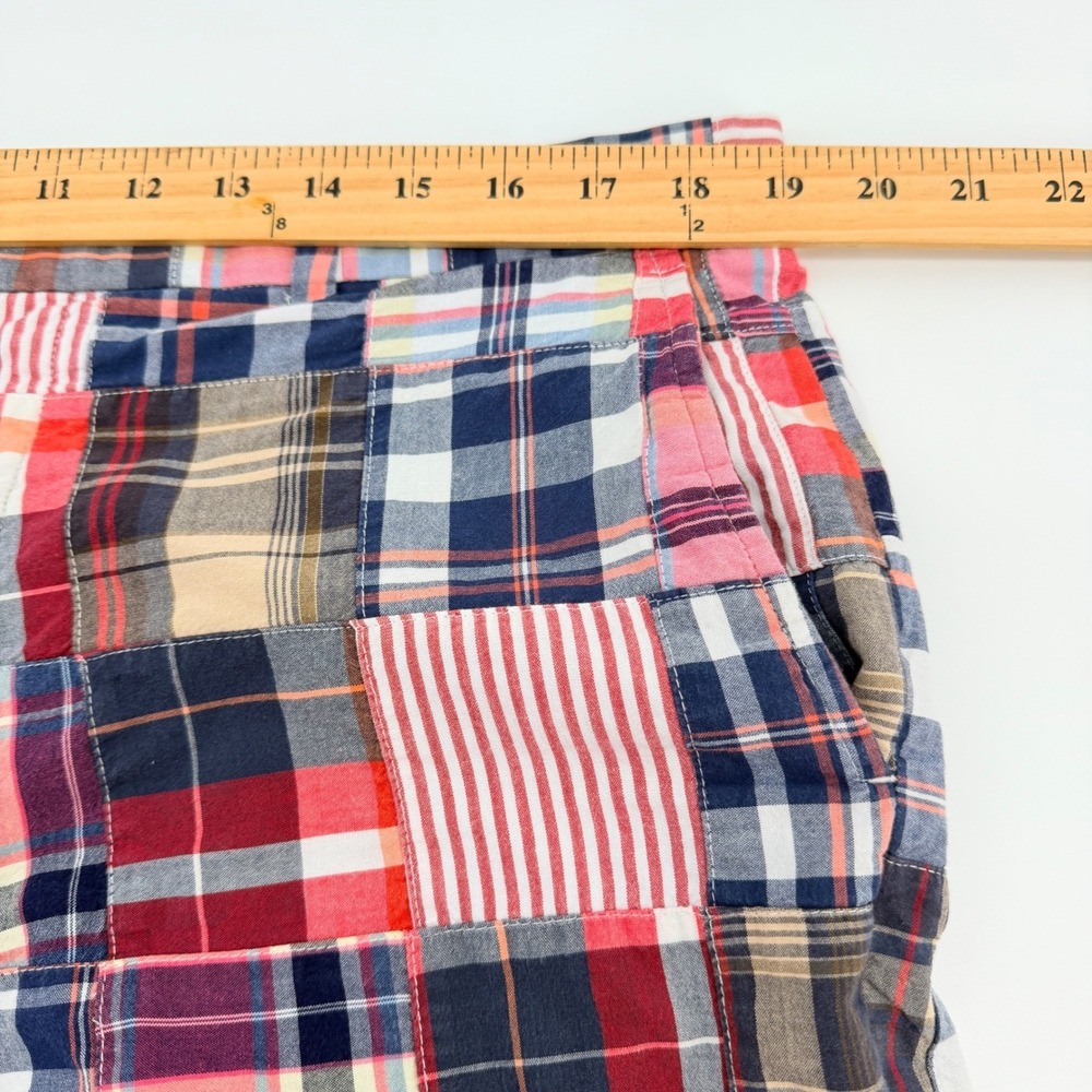 Brooks Brothers Patchwork Madras Shorts Men 38R Red Plaid Preppy Ivy League - Picture 4 of 7